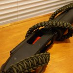 Two point paracord shotgun sling. Primary color od green. Secondary color black. King cobra weave.
