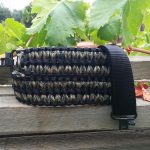 Two point paracord gun sling. Primary color woodland camo. Secondary color black. Extra wide double cobra. GrovTec quick disconnect swivels.