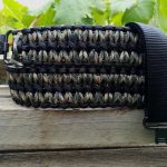 Two point paracord gun sling. Primary color woodland camo. Secondary color black. Extra wide double cobra. GrovTec quick disconnect swivels.