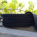Two point paracord gun sling. Double cobra weave in all black. Push button quick release swivels.
