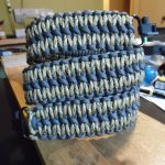 Two point paracord rifle sling. Primary color desert camo. Secondary color grey. Extra wide double cobra weave. GrovTec quick disconnect swivels.