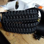 Two point paracord gun sling. Extra wide double cobra weave in black. GrovTec quick disconnect swivels.