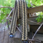 Two point paracord gun sling. Primary color desert camo. Secondary color od green. Double cobra weave. GrovTec quick disconnect swivels.