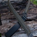 Two point paracord gun sling. Primary color od green. Secondary color black. King cobra weave. TOC quick disconnect swivels.