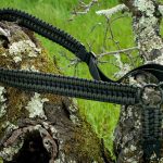 Convertible single point paracord sling. Primary color od green. Secondary color black. Extra wide double cobra weave. HK hooks.