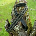 Two point paracord gun sling. Primary color od green. Secondary color black. Extra wide double cobra weave. GrovTec quick disconnect swivels.