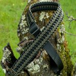 Two point paracord gun sling. Primary color od green. Secondary color black. Extra wide double cobra weave. GrovTec quick disconnect swivels.